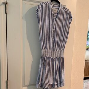 Rails Blue and White Striped Mini Dress